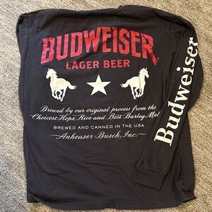 Budweiser Men’s Black Long Sleeve Tee